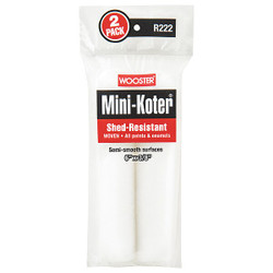 Wooster Mini Rollers,6"L,3/8"Nap,Woven,PK2 R222-6