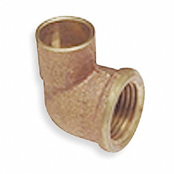 Nibco Elbow,90 Deg.,Cast Copper,1/2",CxFNPT U7073 1/2