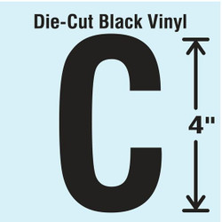 Stranco Die Cut Letter Label, C, 10 Cards,PK10 DBV-4-C-10