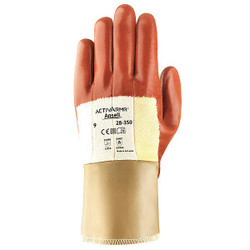 Ansell Cut Resistant Gloves,Orange/Gold,M,PR 28-350