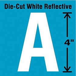 Stranco Die-Cut Refl. Letter Label,A,4In H,PK5  DWR-4-A-5