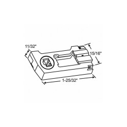 Manufacturer Varies Pivot Lock Shoe, White, 11/32 in L 83-500