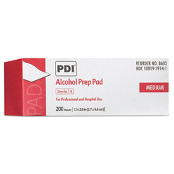 Sani Professional® PDI Alcohol Prep Pads, 200/Box B60307