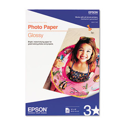 Epson® Glossy Photo Paper, 9.4 Mil, 13 X 19, Glossy White, 20/pack S041143