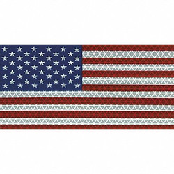 Oralite American Flag Decal,Reflect,6.5x3.75 In 18376