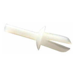 Sim Supply Push-In Rivet,White,Dome,4/9" L,PK20  61PR100000