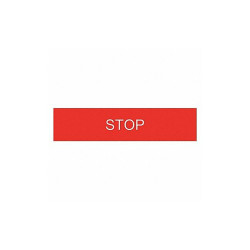 Schneider Electric Legend Plate,Stop,White and Red  ZBY02304