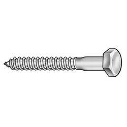 Sim Supply Hex Lag Screw,SS,1/4x2 1/2 L,PK25  U51900.025.0250