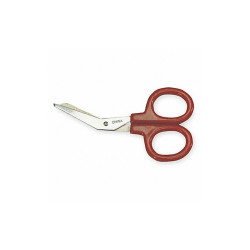 Honeywell Scissors,4 In. L,Red Handle,Angled,Metal 752577