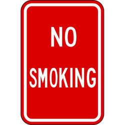 Lyle No Smoking Sign,18 inx12 in,Aluminum SM-023-12HA