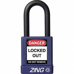 Zing Lockout Padlock,KD,Purple,1-3/4"H 7040