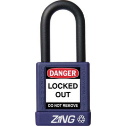 Zing Lockout Padlock,KD,Purple,1-3/4"H  7040