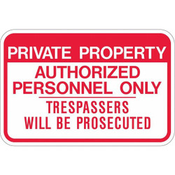 Lyle Admittance Sign,12 in,Aluminum PPR-021-18HA