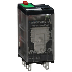 Schneider Electric Gen Purpose Relay,8 Pin,Square,240VAC  792XBXM4L-240A