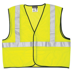 MCR Safety® Luminator™ Class 2 Economy Solid Mesh Vest, X-Large, Lime, 1/Each