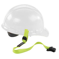 Ergodyne® Squids® 3155 Hard Hat Elastic Lanyard, Clamp, Hi-Vis Lime, 1/Each