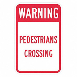 Lyle Pedestrian Crossing Traffic Sign,18"x12"  T1-1629-EG_12x18