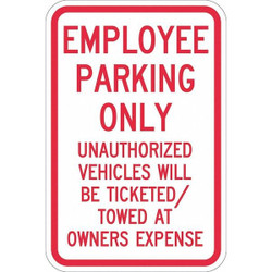 Lyle Employee Parking Sign,18" x 12" T1-1180-EG_12x18