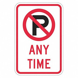 Lyle No Parking Anytime Sign,18" x 12" T1-5162-HI_12x18