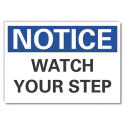 Lyle Notice Sign,7 inx10 in,Non-PVC Polymer LCU5-0080-ED_10x7