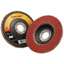 3m Cubitron Ii Flap Disc, 4 1/2 in Dia, 7/8 in Arbor  7100104940