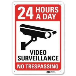 Lyle Security Sign,10 in x 7 in,Plastic U1-1001-NP_7X10