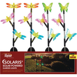 Alpine Plastic Triple Insect 32 In. H. Solar LED Stake Light Pack of 16