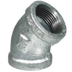 Manufacturer Varies 45 Elbow, Malleable Iron, 1/4 in, NPT 5P831