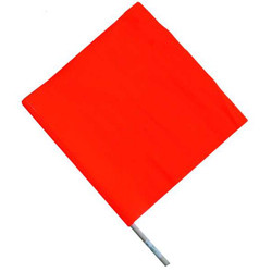 Manufacturer Varies Handheld Warning Flag,Orange,24"H,18"W 1EKR7
