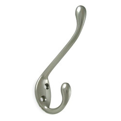 Sim Supply Double Point Double Point Hook,Nickel  1XNG6