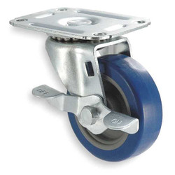 Sim Supply Standard Plate Caster,Swivel,125 lb.  1UHN6