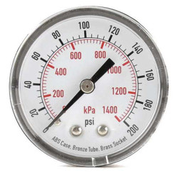 Sim Supply Pressure Gauge,Test,2 In  4FMC8