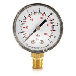 Sim Supply Pressure Gauge,Test,2 In  4FLT7