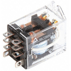 Omron Flange Relay,120VAC,8 Pins,10A @ 120V AC LY2F-AC110/120