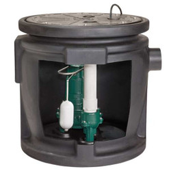 Zoeller Sewage Ejector System, 1/2 hp, 120V AC 912-1116