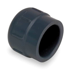 Sim Supply Cap, PVC,1 1/4 in Pipe Size,Socket,Gray  847-012