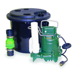 Zoeller SinkDrainPumpSystem,9ft,1/3hp,115VAC 105-0001