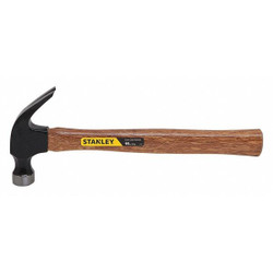 Stanley Curved Claw Hammer,16oz,Polished,Hickory 51-616