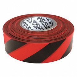 Presco Flaging Tape,Blck/Red,300 ft L,1 3/16 in SRBK-200