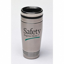 Quality Resource Group Travel Mug,Safety Begins Here,18 oz. 3771