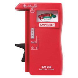 Amprobe Battery Tester, 1.5to9 VDC, Analog BAT-250