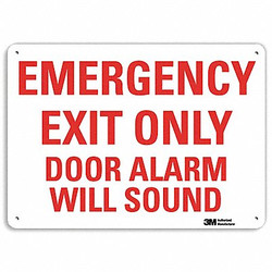 Lyle Emergency Sign,10 in x 14 in,Aluminum  U7-1086-RA_14X10