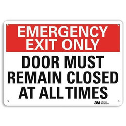 Lyle Emergency Sign,10 in x 14 in,Aluminum U7-1087-RA_14X10