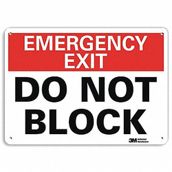 Lyle Emergency Sign,10 in x 14 in,Aluminum U7-1079-RA_14X10
