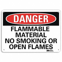 Lyle Danger No Smoking Sign,10" x 14",Alum U3-1496-RA_14X10