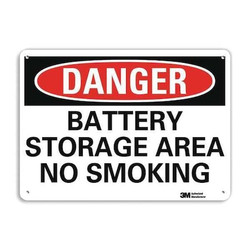 Lyle Danger No Smoking Sign,10" x 14",Alum  U3-1127-RA_14X10
