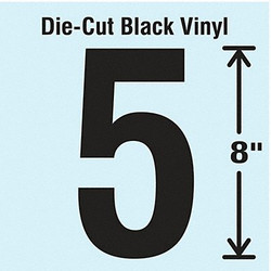 Stranco Die Cut Number Label,5 DBV-SINGLE-8-5