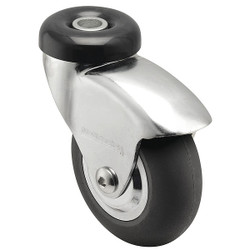 Medcaster Bolt-Hole Caster,2"dia,Swivel,Rubber CN02NRP100SWHK04