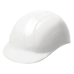 Erb Safety Bump Cap,Baseball,Pinlock,White 67