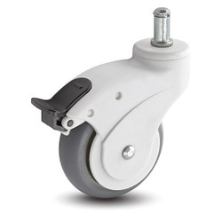 Medcaster Stem Caster,Swivel,3" Wheel Dia. OP03PRN100FBGR02